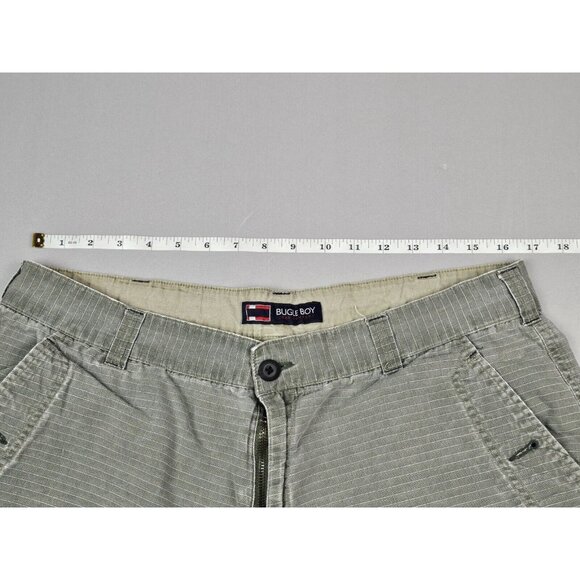 Vintage Bugle Boy Men's‎ 38 Cargo Shorts Ripstop Y2k Grey. - Picture 6 of 7